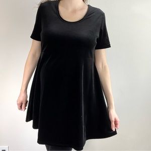 French Laundry Black Velvet Maternity Top Size Small